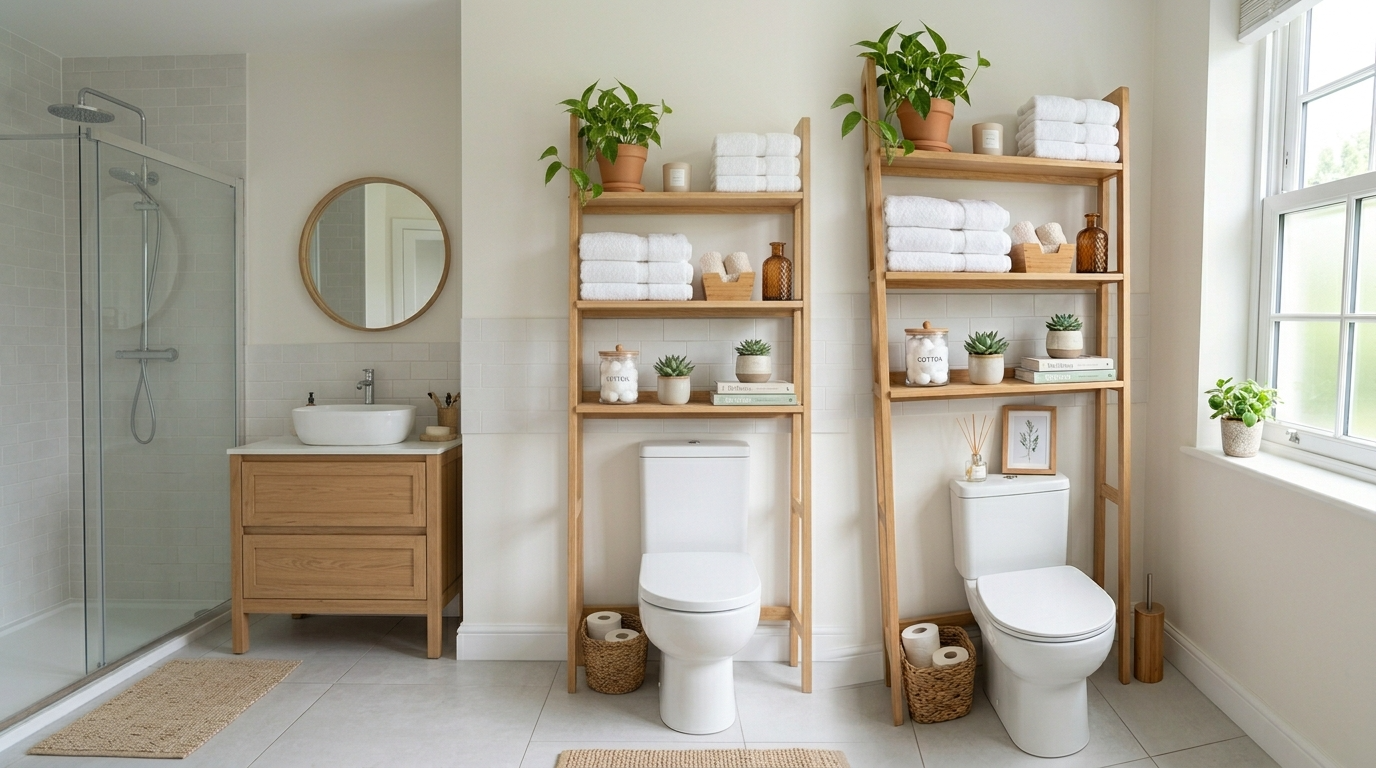 Use corner shelves to capture unused space